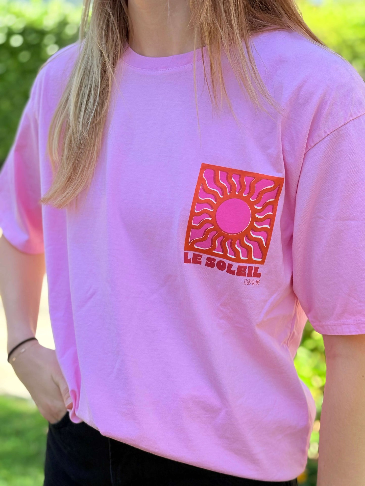 T-shirt soleil rose