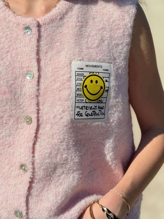 Gilet SMILE rose