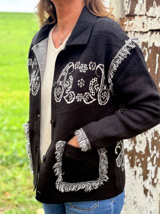 Veste femme cachemire noire