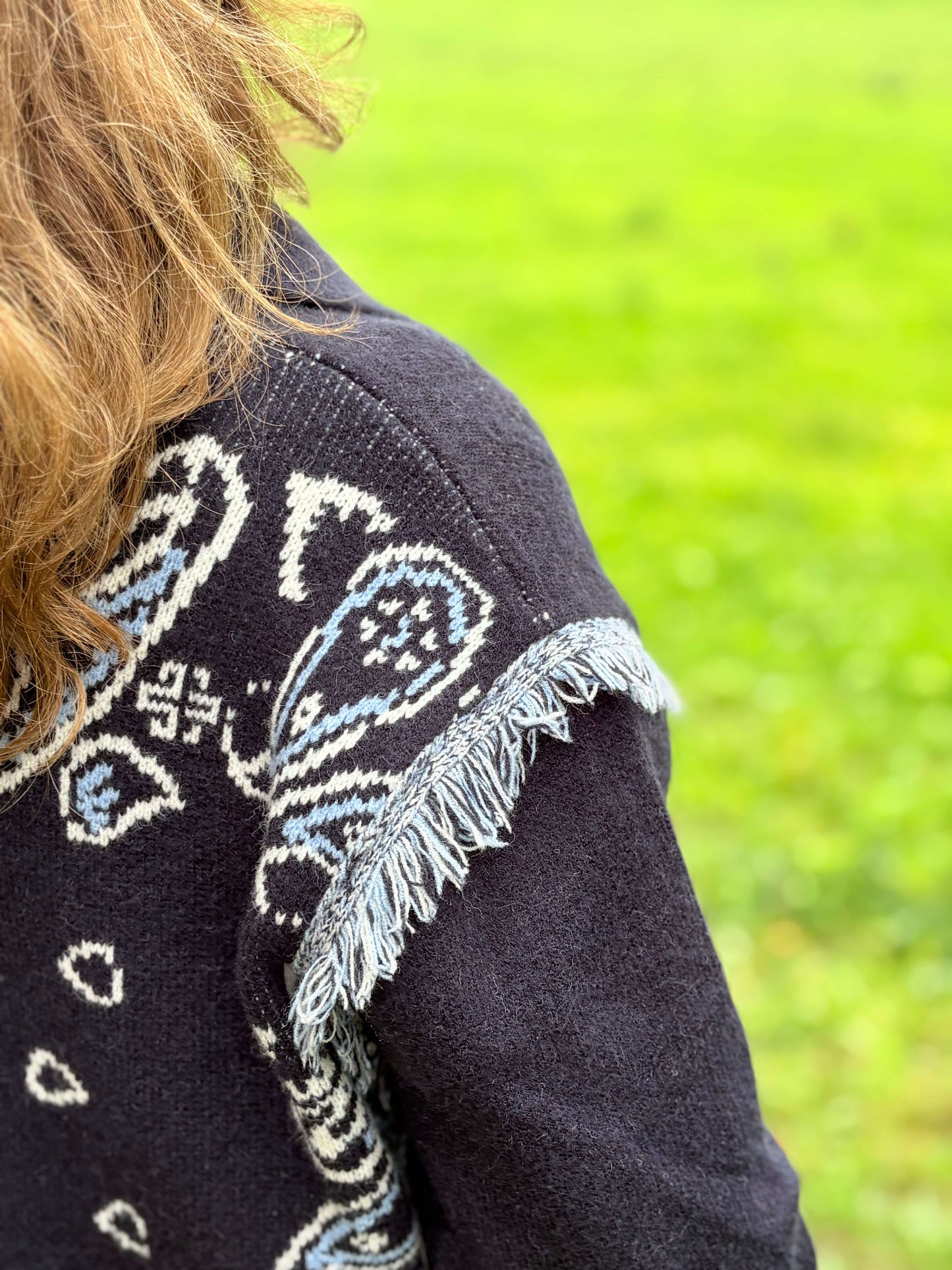 Veste femme douce et chaude avec cachemire bleu marine