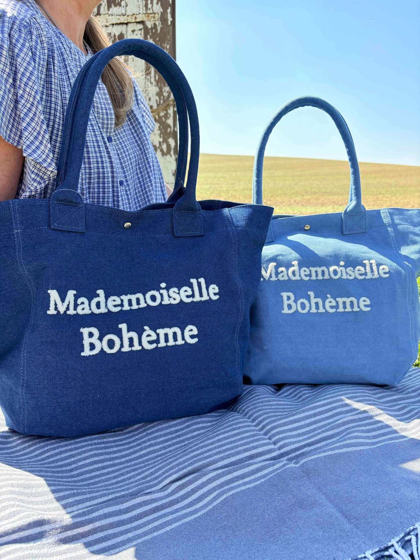 Sac BOHÈME bleu clair