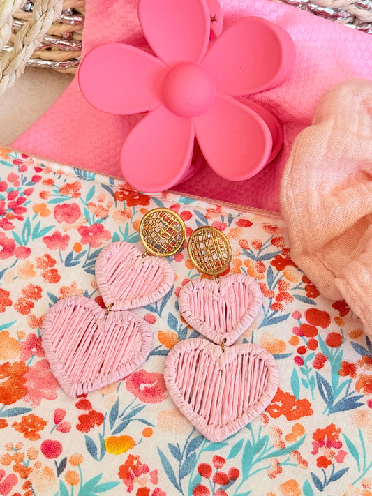 Boucles d’oreilles acier inoxydable coeur