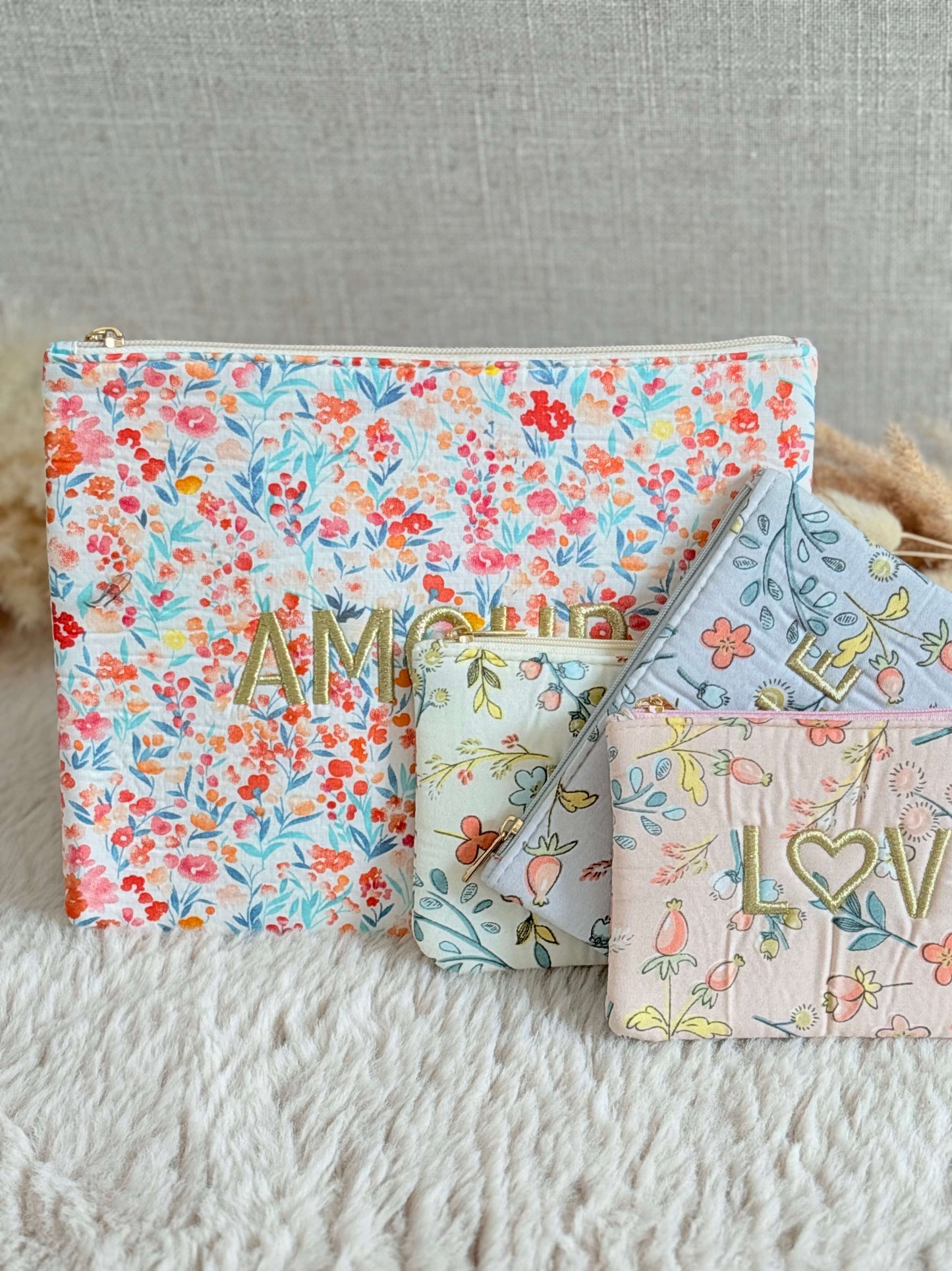 Grande pochette LOVE orange