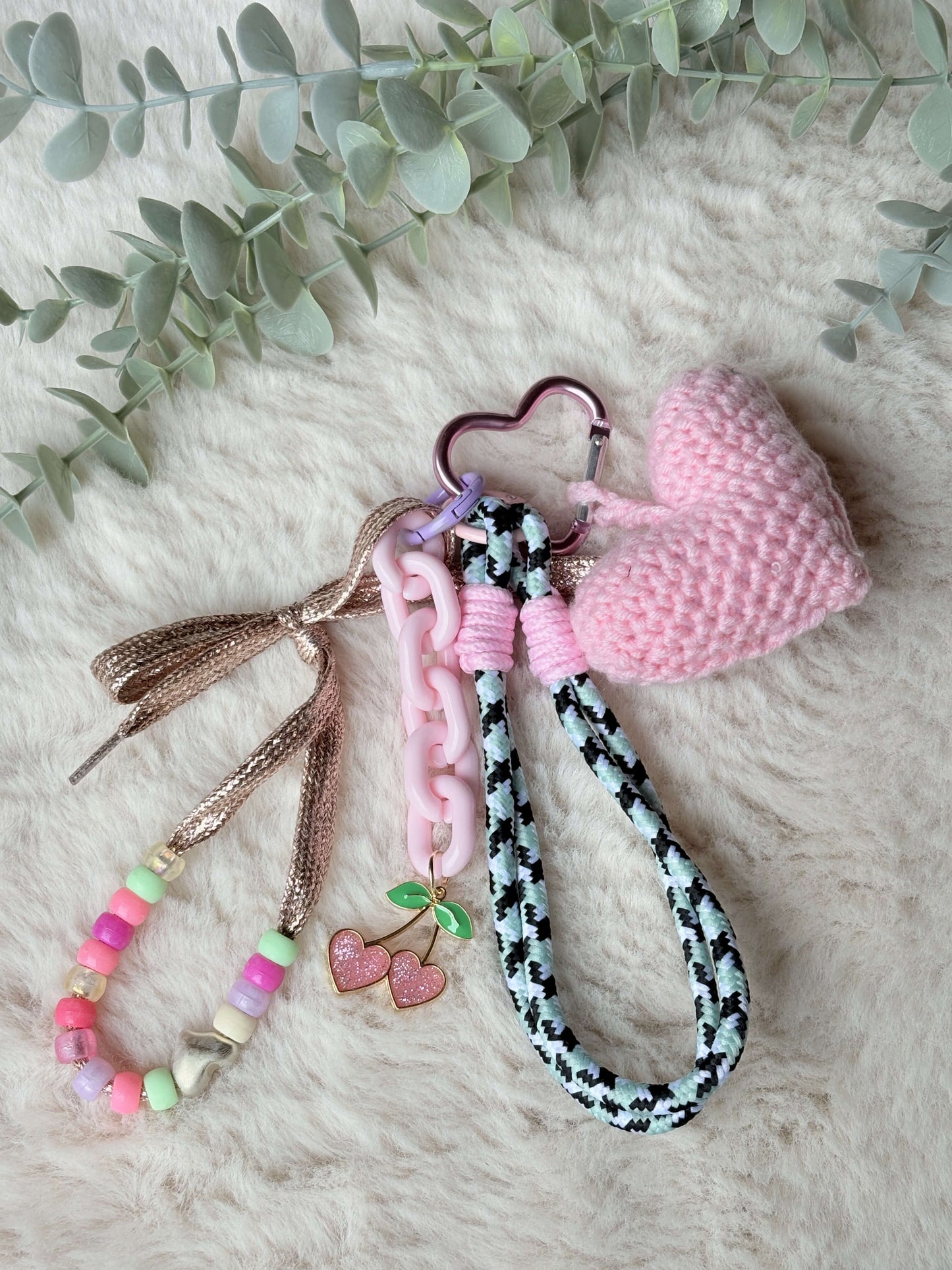 Grigri de sac Coeur rose