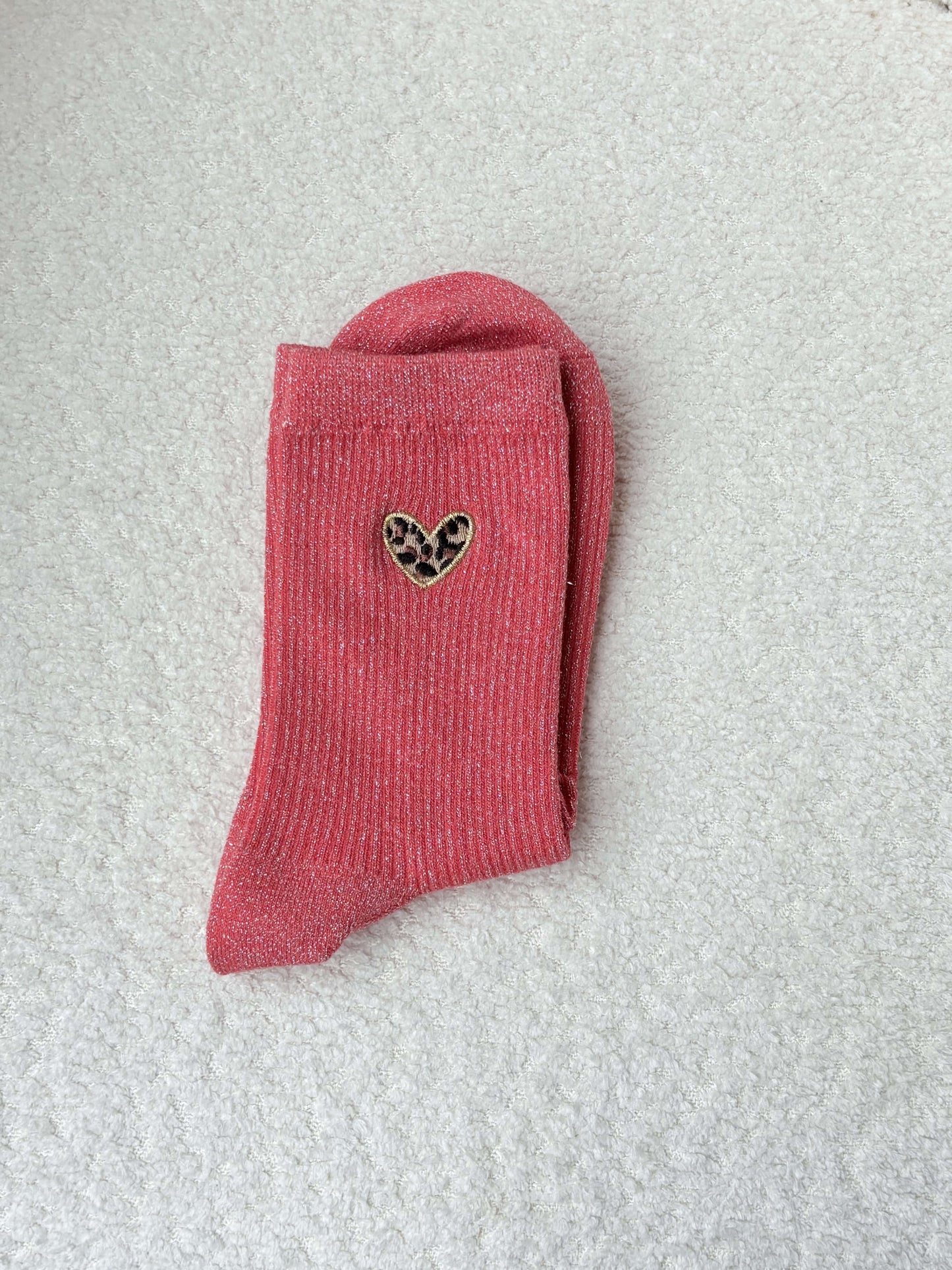 Chaussettes LÉO fuchsia