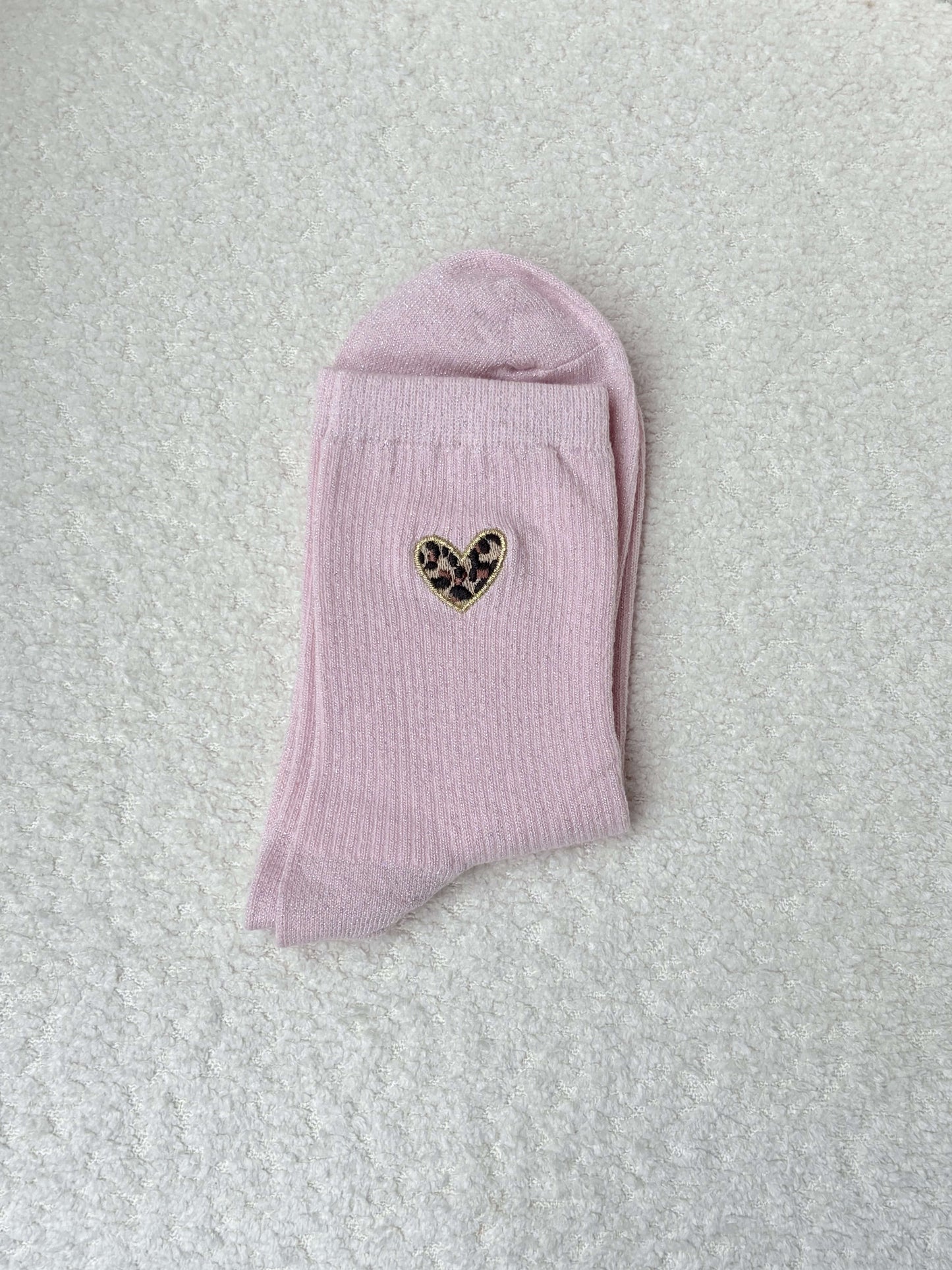 Chaussettes LÉO roses