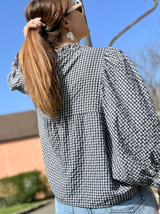 Blouse ANGÈLE bleu marine