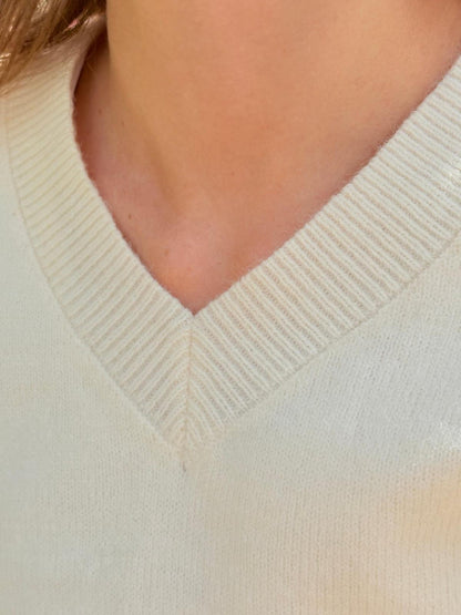 Col V pull bohème femme