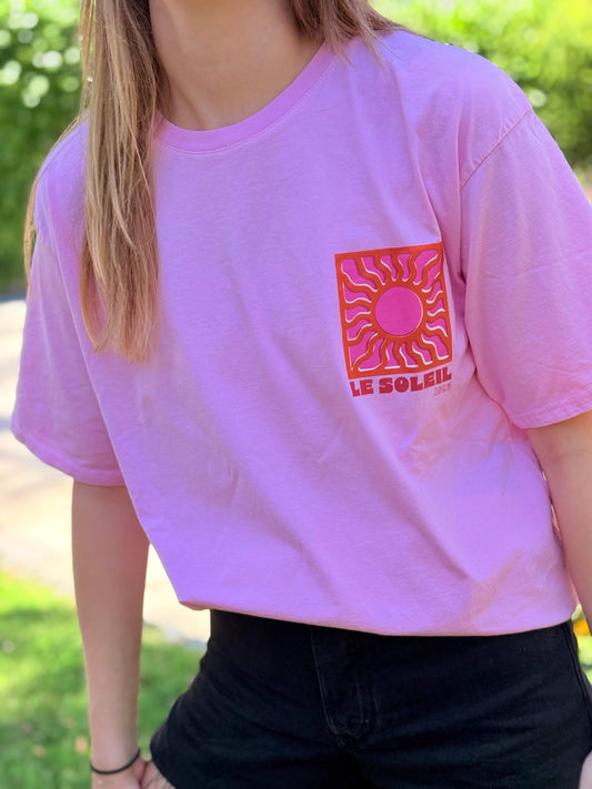T-shirt soleil rose