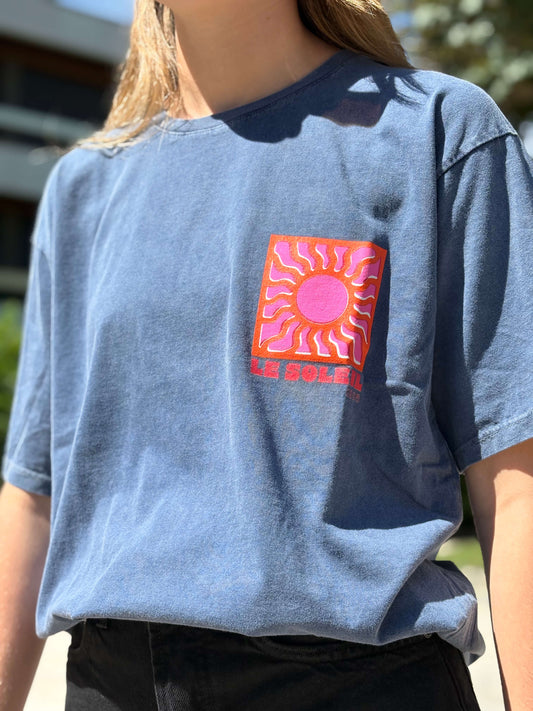 T-shirt bleu marine Soleil