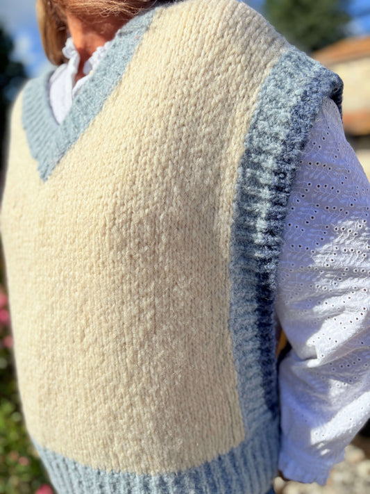 Pull sans manches chauves souris doux pour femme