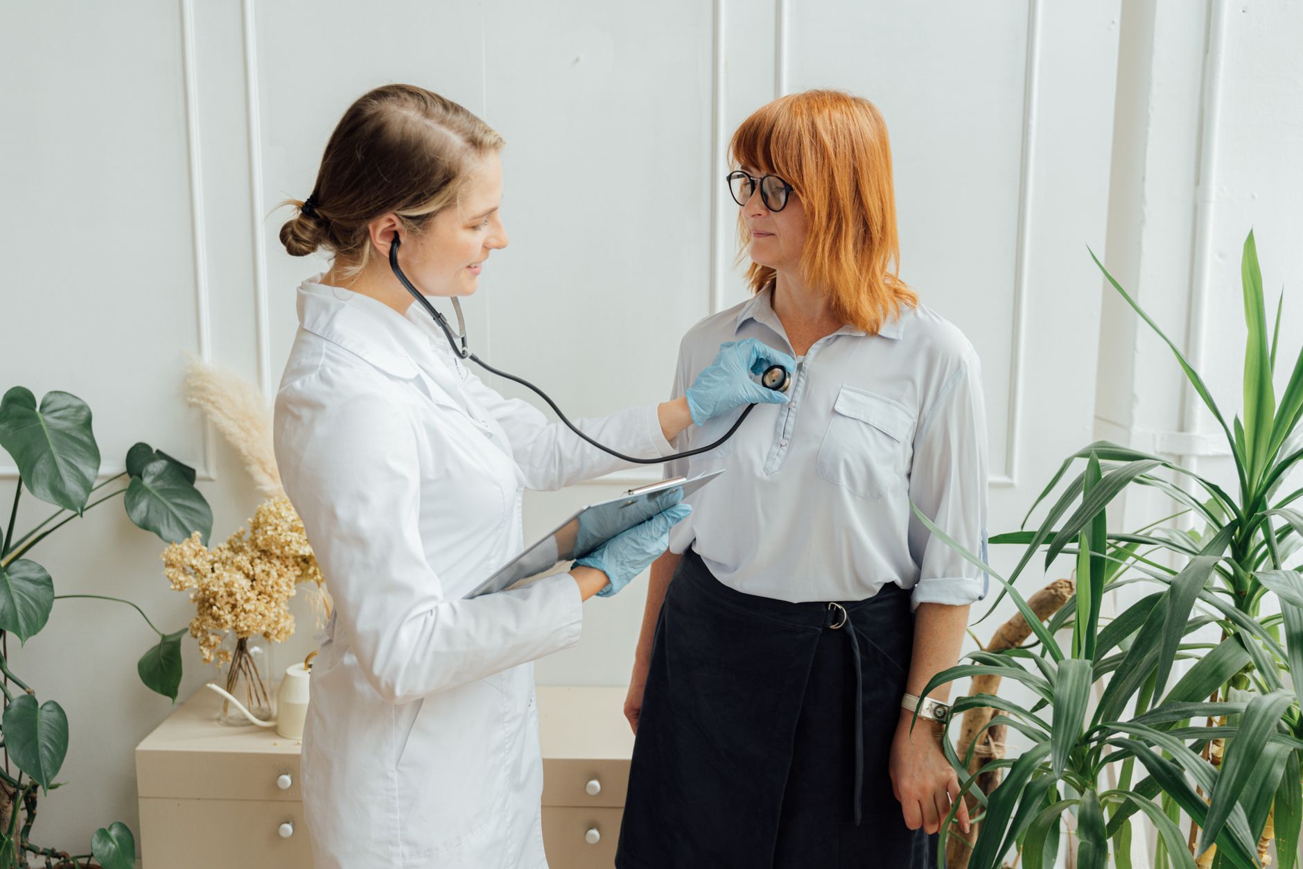 Consultation médicale avec stéthoscope